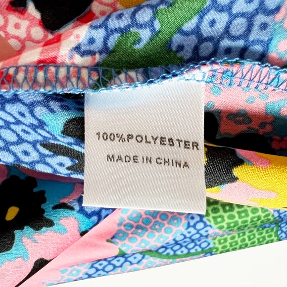 Esther & Co rainbow multicolor patchwork floral midi dress Karago Size US 4 XS - Picture 6 of 11